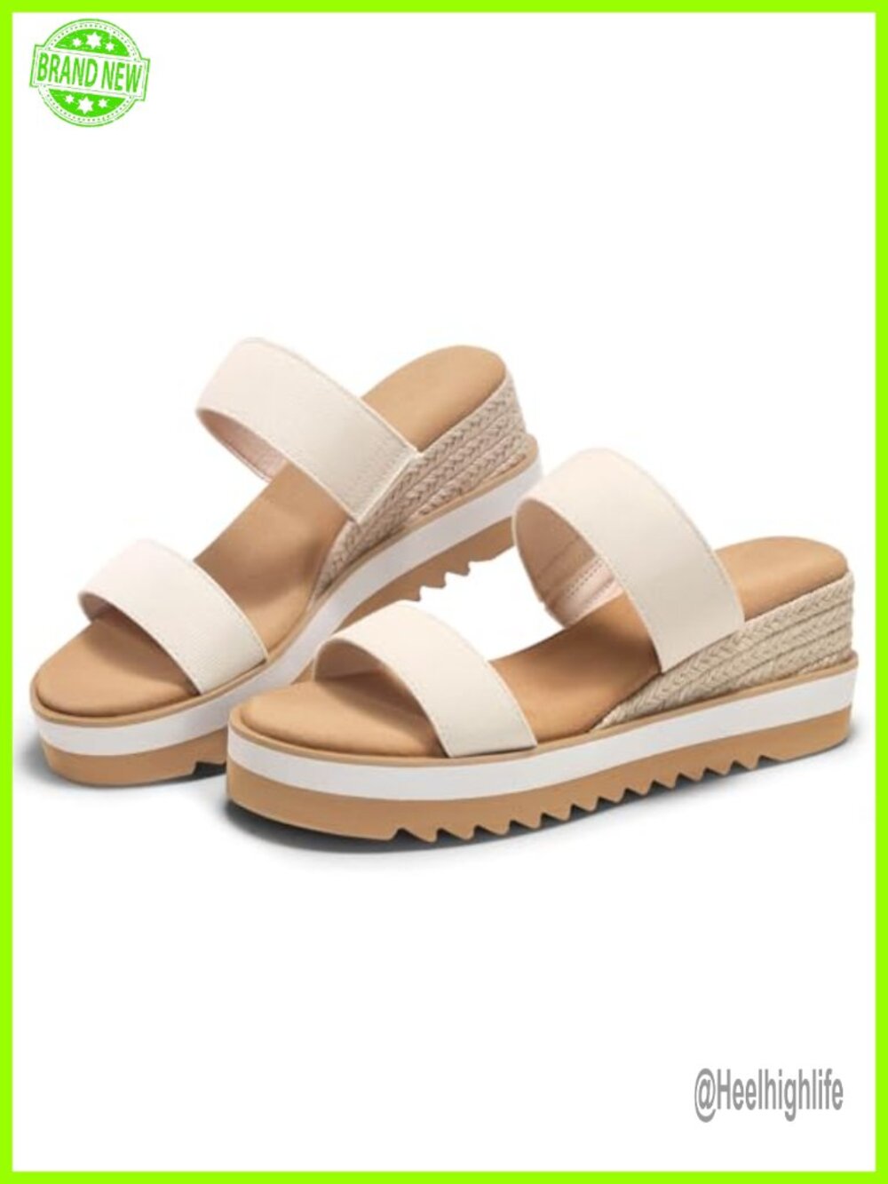 Womens Espadrille Platform Wedge Sandals Slip On Summer Bohemian Beach Shoes